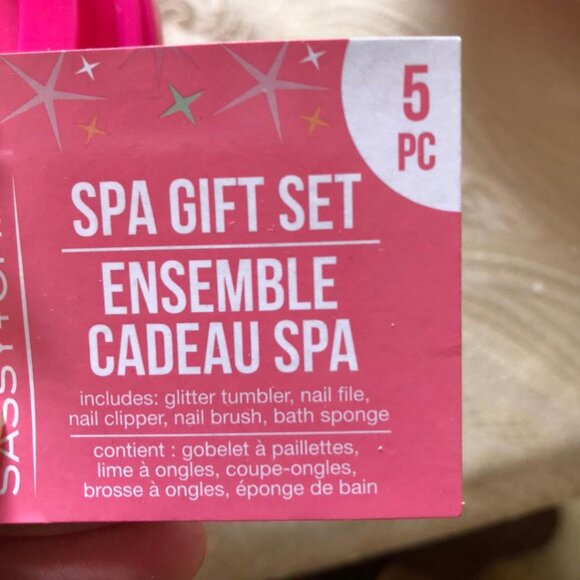 NWT, Pink, Easter basket bundle, wood basket, bunny, personal care/spa items - Picture 8 of 14